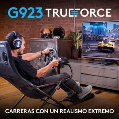 Volante con pedales logitech g923 trueforce para playstation ps5/ pc - Imagen 5