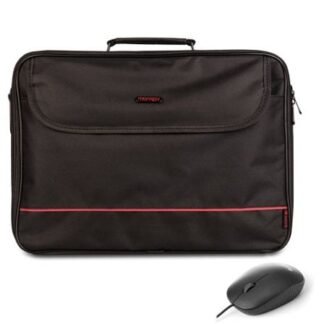 Maletín + ratón monray bureau kit para portátiles hasta 16"/ negro