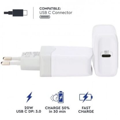 Cargador de pared myway mwacc0005/ 1xusb tipo-c/ 20w - Imagen 2