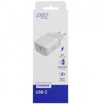 Cargador de pared myway mwacc0005/ 1xusb tipo-c/ 20w - Imagen 3