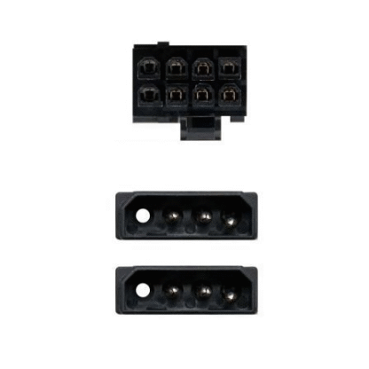 Cable de alimentación tarjeta gráfica nanocable 10.19.1201/ 2x molex macho - 6+2 pin macho/ 20cm - Imagen 2