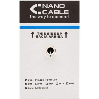 Bobina de cable rj45 utp nanocable 10.20.0504 cat.6/ 305m/ gris - Imagen 2