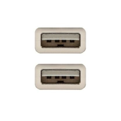 Cable usb 2.0 nanocable 10.01.0302/ usb macho - usb macho/ 1m/ beige - Imagen 3