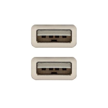 Cable usb 2.0 nanocable 10.01.0302/ usb macho - usb macho/ 1m/ beige - Imagen 3