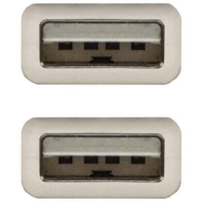 Cable usb 2.0 nanocable 10.01.0303/ usb macho - usb macho/ 2m/ beige - Imagen 3