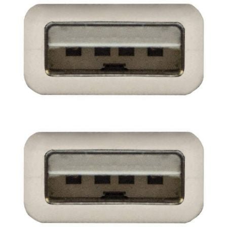 Cable usb 2.0 nanocable 10.01.0303/ usb macho - usb macho/ 2m/ beige - Imagen 3