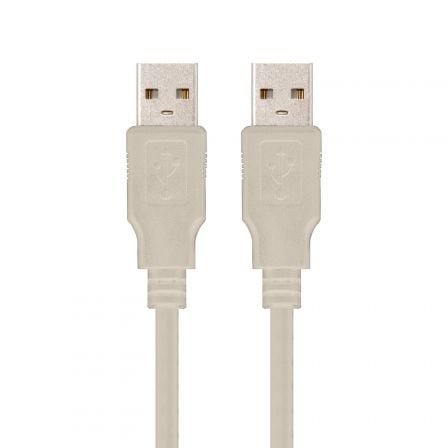Cable usb 2.0 nanocable 10.01.0304/ usb macho - usb macho/ 3m/ beige - Imagen 2