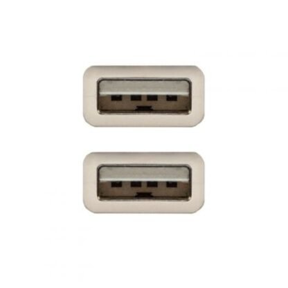 Cable usb 2.0 nanocable 10.01.0304/ usb macho - usb macho/ 3m/ beige - Imagen 3