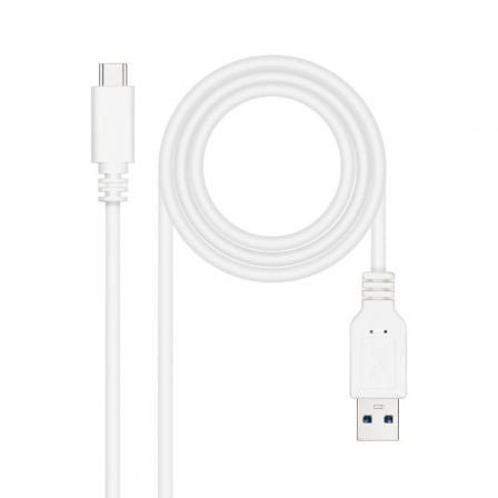 Cable usb 3.1 tipo-c nanocable 10.01.4001-w/ usb tipo-c macho - usb macho/ 1m/ blanco - Imagen 2
