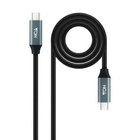 Cable usb 3.2 tipo-c nanocable 10.01.4303/ usb tipo-c macho - usb tipo-c macho/ 3m/ gris y negro - Imagen 2