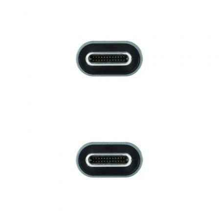 Cable usb 3.2 tipo-c nanocable 10.01.4303/ usb tipo-c macho - usb tipo-c macho/ 3m/ gris y negro - Imagen 3