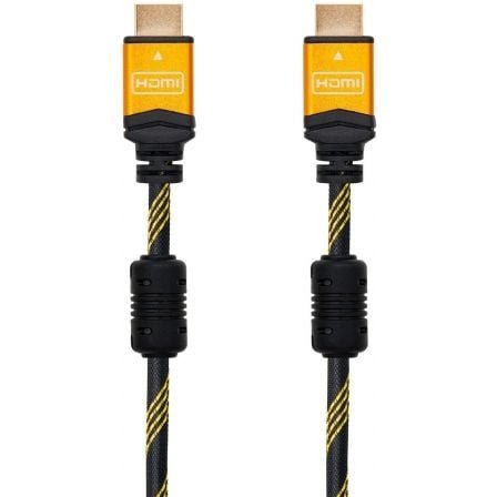 Cable hdmi 2.0 4k nanocable 10.15.1602/ hdmi macho - hdmi macho/ 1.5m/ negro/ naranja - Imagen 2