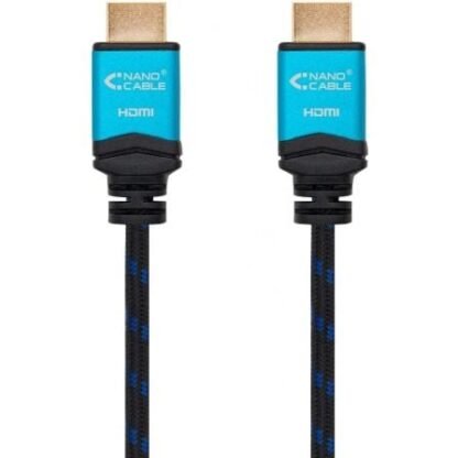 Cable hdmi 2.0 4k nanocable 10.15.3705/ hdmi macho - hdmi macho/ 5m/ negro/ azul - Imagen 2