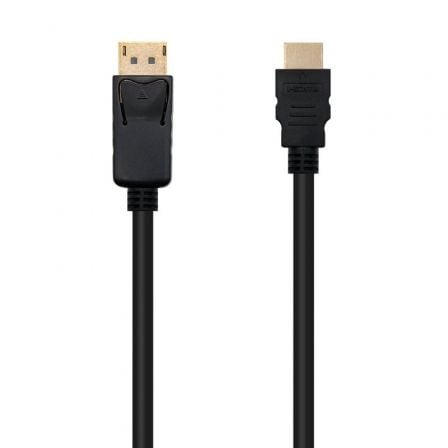 Cable conversor nanocable 10.15.4301-l150/ displayport macho - hdmi macho/ 1.5m/ negro