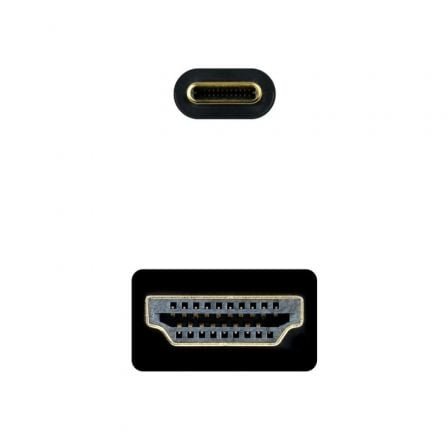 Cable conversor nanocable 10.15.5133/ usb tipo-c macho - hdmi macho/ 3m/ negro - Imagen 3