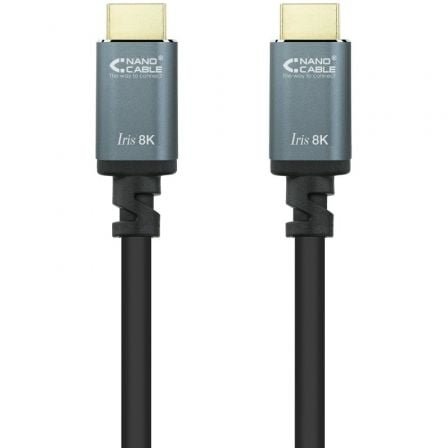 Cable hdmi 2.1 iris 8k nanocable 10.15.8010/ hdmi macho - hdmi macho/ 10m/ negro - Imagen 2