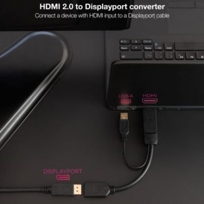 Cable conversor nanocable 10.16.0205/ hdmi macho - displayport hembra/ 20cm/ negro - Imagen 4
