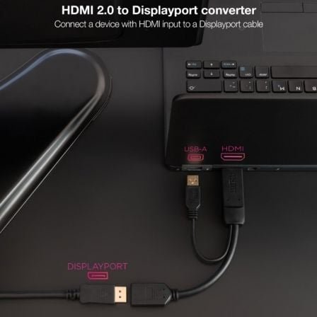 Cable conversor nanocable 10.16.0205/ hdmi macho - displayport hembra/ 20cm/ negro - Imagen 4