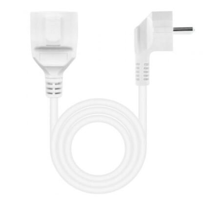 Cable alargador de corriente nanocable 10.22.0602-w/ schuko hembra - schuko macho/ 2m/ blanco - Imagen 2