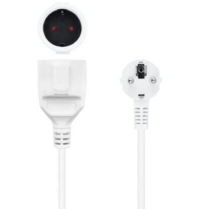Cable alargador de corriente nanocable 10.22.0603-w/ schuko hembra - schuko macho/ 3m/ blanco - Imagen 3