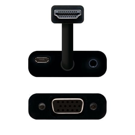 Conversor nanocable 10.16.2001-bk/ hdmi macho - vga hembra/ jack 3.5 hembra/ 10cm/ negro - Imagen 2