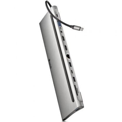 Docking usb tipo-c ngs wonderdock12/ 3xusb/ 2xhdmi/ 1xvga/ 1xrj45/ 1xlector de tarjetas/ 1xjack 3.5/ 1xusb tipo-c pd/ gris - Imagen 2