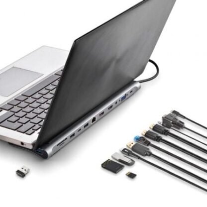 Docking usb tipo-c ngs wonderdock12/ 3xusb/ 2xhdmi/ 1xvga/ 1xrj45/ 1xlector de tarjetas/ 1xjack 3.5/ 1xusb tipo-c pd/ gris - Imagen 3