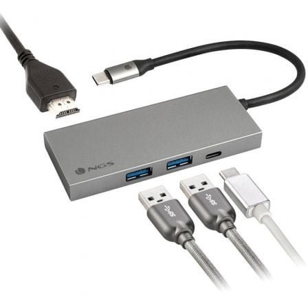 Docking usb tipo-c ngs wonderdock4 pro/ 2xusb/ 1xusb tipo-c dp/ 1xhdmi - Imagen 2