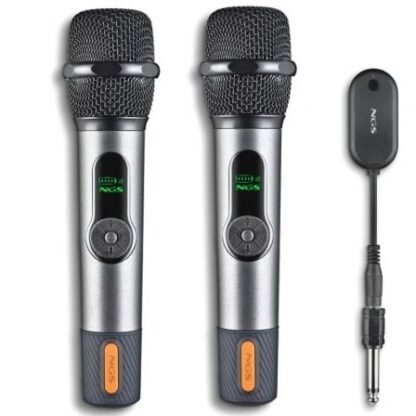 Pack de 2 micrófonos inalámbricos ngs singer star duo