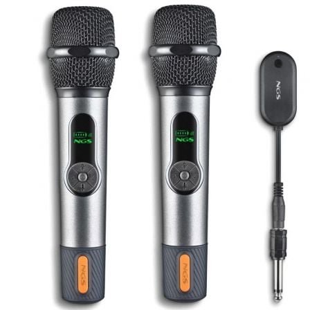 Pack de 2 micrófonos inalámbricos ngs singer star duo