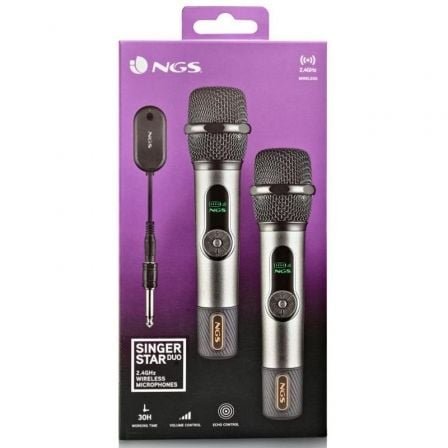 Pack de 2 micrófonos inalámbricos ngs singer star duo - Imagen 5