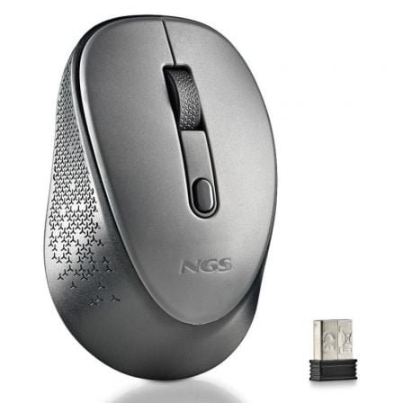 Ratón inalámbrico ngs dew gray/ hasta 1600 dpi/ gris - Imagen 2