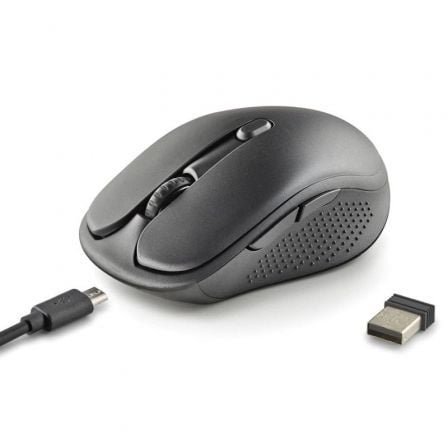 Ratón inalámbrico ngs evo spook silencioso/ batería recargable/ hasta 1600 dpi/ negro - Imagen 5