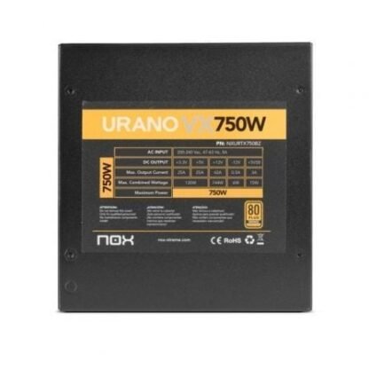 Fuente de alimentación nox urano vx/ 750w/ ventilador 14cm/ 80 plus bronze - Imagen 4