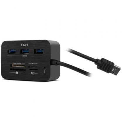 Hub usb 3.0 nox reader one/ 3xusb/ 1x lector de tarjetas - Imagen 2