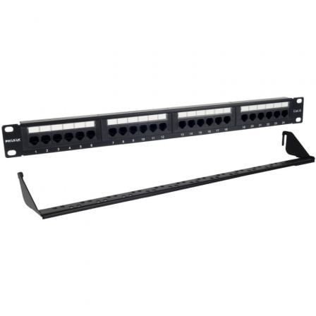 Patch panel phasak pu 2424/ 24 puertos/ cat.6/ altura 1u/ gestión de cables