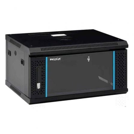 Armario rack mural desmontado phasak pho 2106d/ 19"/ altura 6u