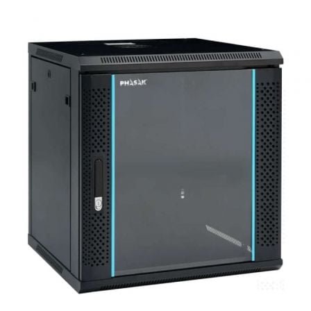 Armario rack mural desmontado phasak pho 2112d/ 19"/ altura 12u