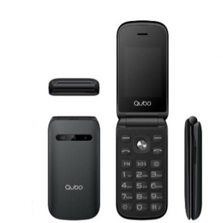 Teléfono móvil qubo x-209 4g para personas mayores/ negro - Imagen 2