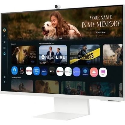 Smart monitor samsung m8 m80f s32fm801uu 32"/ 4k/ multimedia/ regulable en altura/ smart tv/ webcam/ blanco - Imagen 2