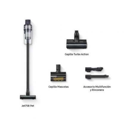 Aspirador escoba con batería samsung jet 75b pet/ 21.6v/ autonomía 210 min - Imagen 2