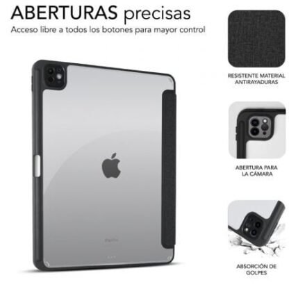 Funda subblim clear shock case para ipad pro 12.9" 2024 m4/ negra - Imagen 2