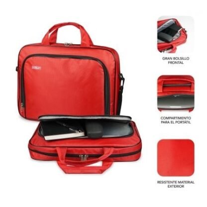 Maletín subblim oxford para portátiles hasta 16"/ rojo - Imagen 2