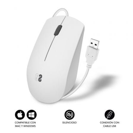 Ratón subblim business silencioso/ hasta 1200 dpi/ blanco - Imagen 4