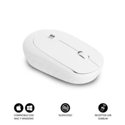 Ratón inalámbrico subblim business plus silencioso/ hasta 1200 dpi/ blanco - Imagen 4
