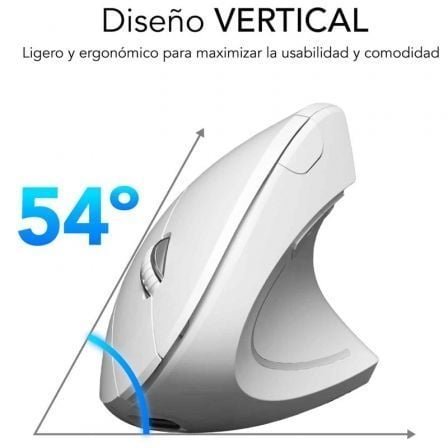 Ratón vertical inalámbrico por bluetooth/ 2.4ghz subblim glide vertical ergo dual battery/ batería recargable/ hasta 1600 dpi/ - Imagen 3