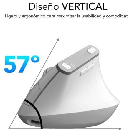 Ratón vertical inalámbrico por bluetooth/ 2.4ghz subblim nature vertical ergo dual battery/ batería recargable/ hasta 4000 dpi/ - Imagen 3