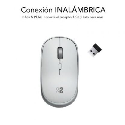 Ratón mini inalámbrico subblim wireless mini/ hasta 1600 dpi/ plata - Imagen 2