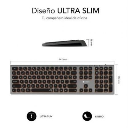 Teclado inalámbrico subblim master/ gris y negro - Imagen 4