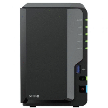 Nas synology diskstation ds225+/ 2 bahías 3.5"- 2.5"/ 2gb ddr4/ formato torre